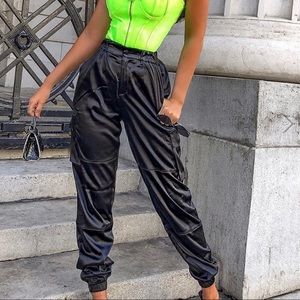 Fashion Nova Sabrina Satin Joggers